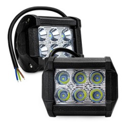 par faros led 6 led 18w tunix fa-lh6