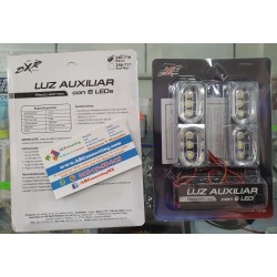 luz aux 6 led estrobo blanco