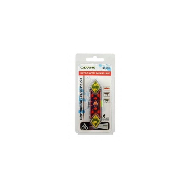 lampara trasera para bicicleta recargable qx-w11