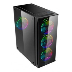 gabinete gamer ocelot soporta 4 ventiladores 120mm  no incluidos