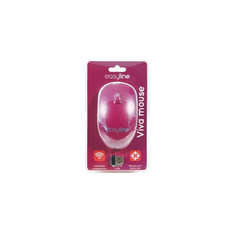 mouse inalambrico magenta easyline el-995135