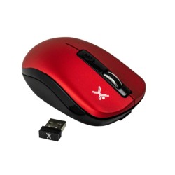 mouse inalambrico recargable rojo perfect choice