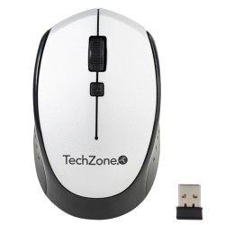 mouse inalambrico techzone tz19mou01 plata