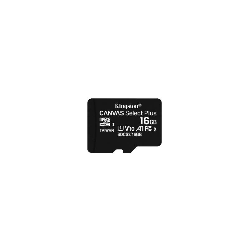memoria kingston 16gb micro sd canvas select plus uhs-i