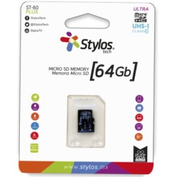 memoria micro sd 64gb stylos uhs-i clase 10