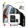 memoria micro sd 32gb kingston class 10 canvas select