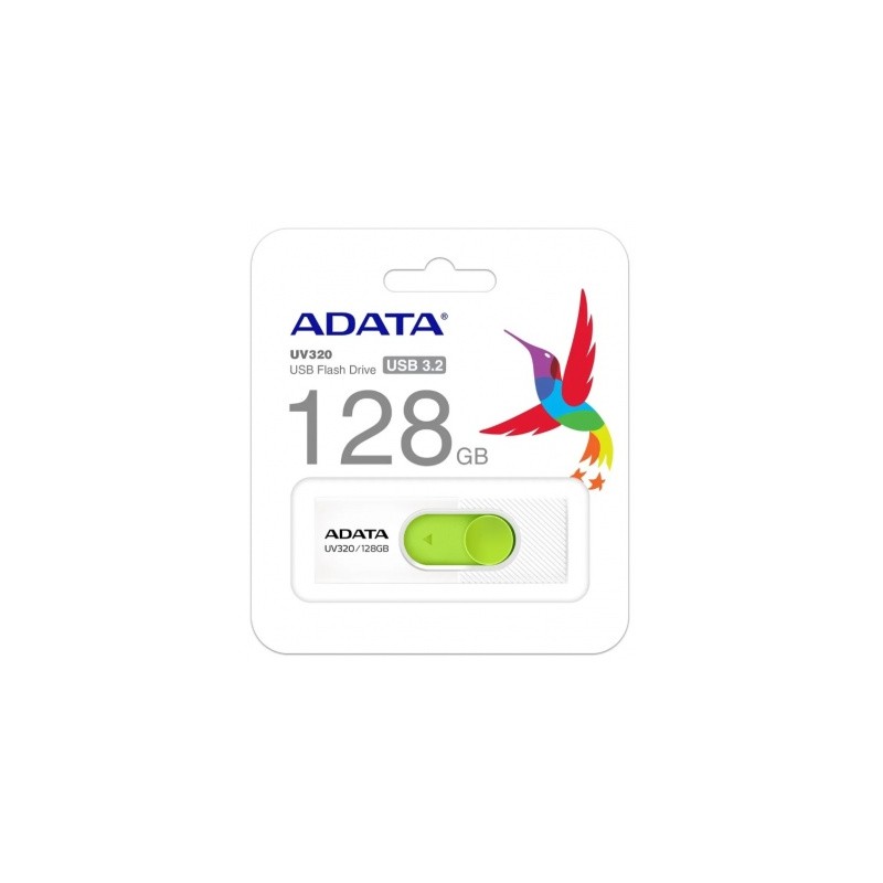 memoria usb 128gb adata uv320 blanca