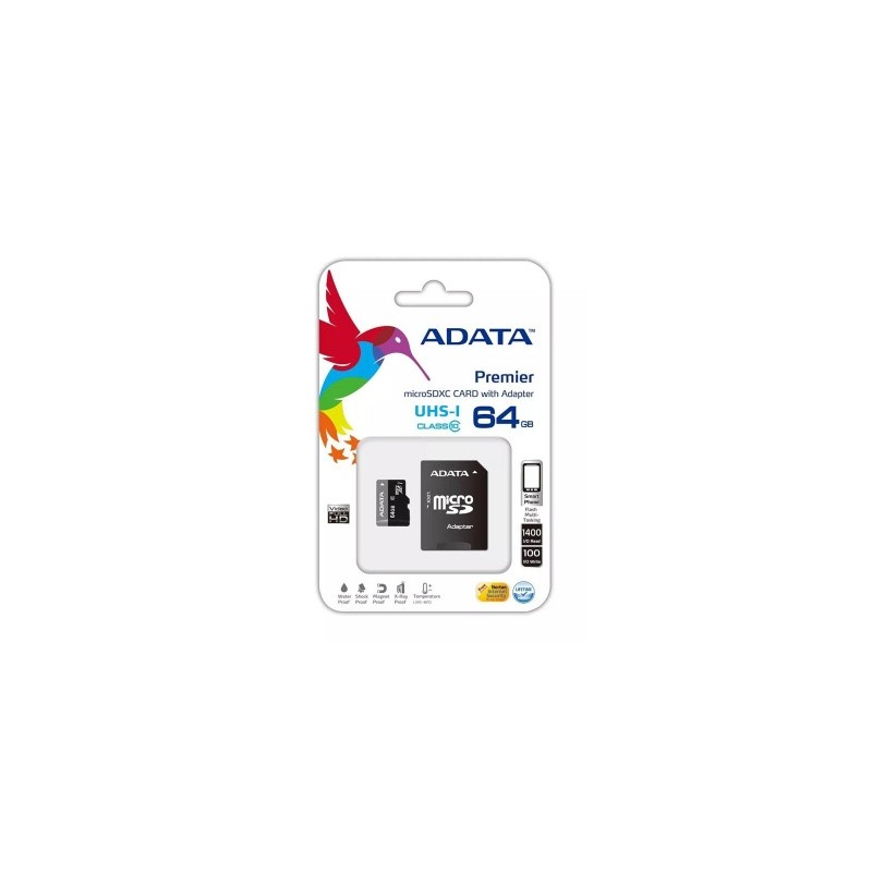 memoria micro sd 64gb adata class 10
