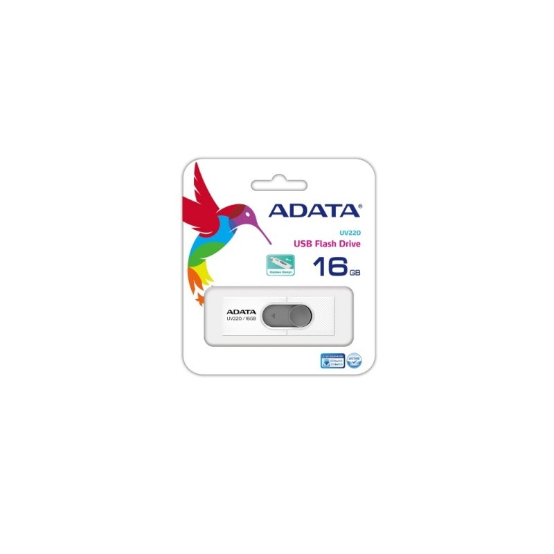 memoria usb 16gb adata uv220 blanco