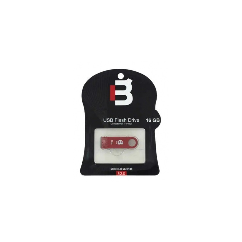 memoria usb 16gb metalica roja blackpcs mu2108