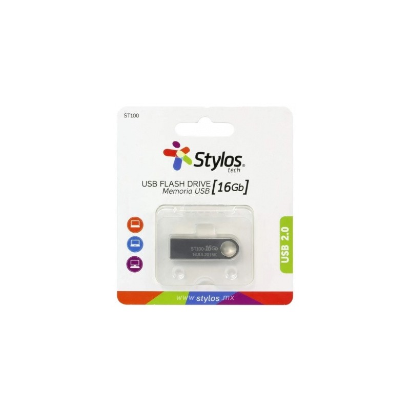 memoria usb 16gb metalica stylos st100