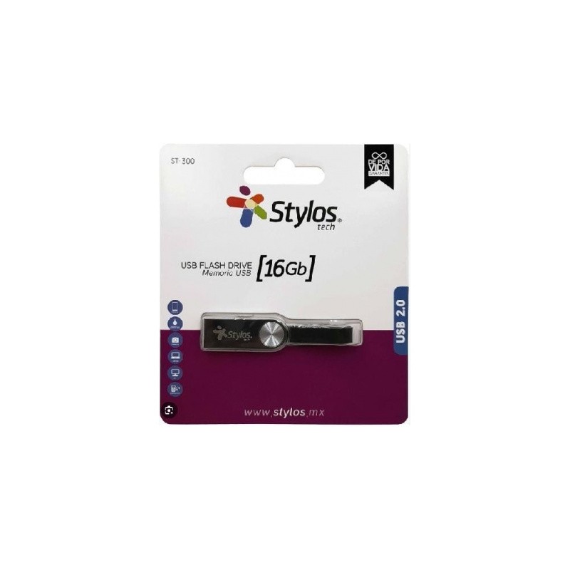 memoria usb 16gb metalica stylos stmus316b
