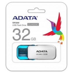 memoria usb 32gb adata uv240 azul blanca