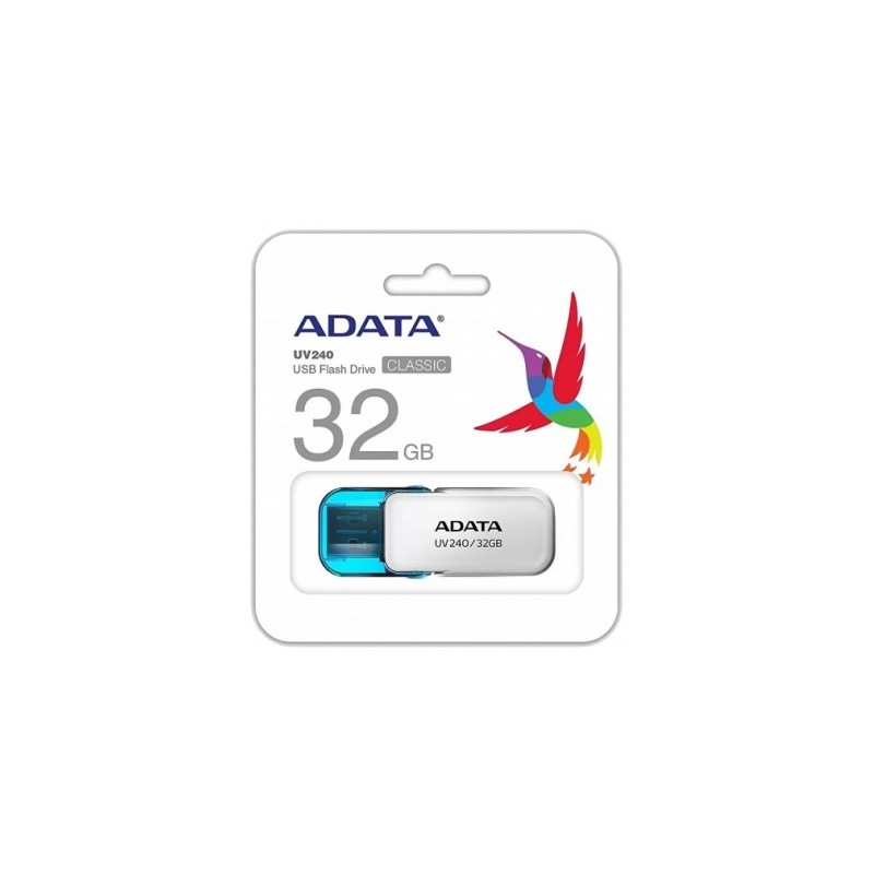 memoria usb 32gb adata uv240 azul blanca