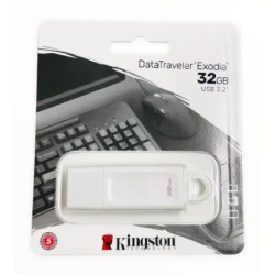 memoria usb 32gb kingston 3.2 exodia blanco