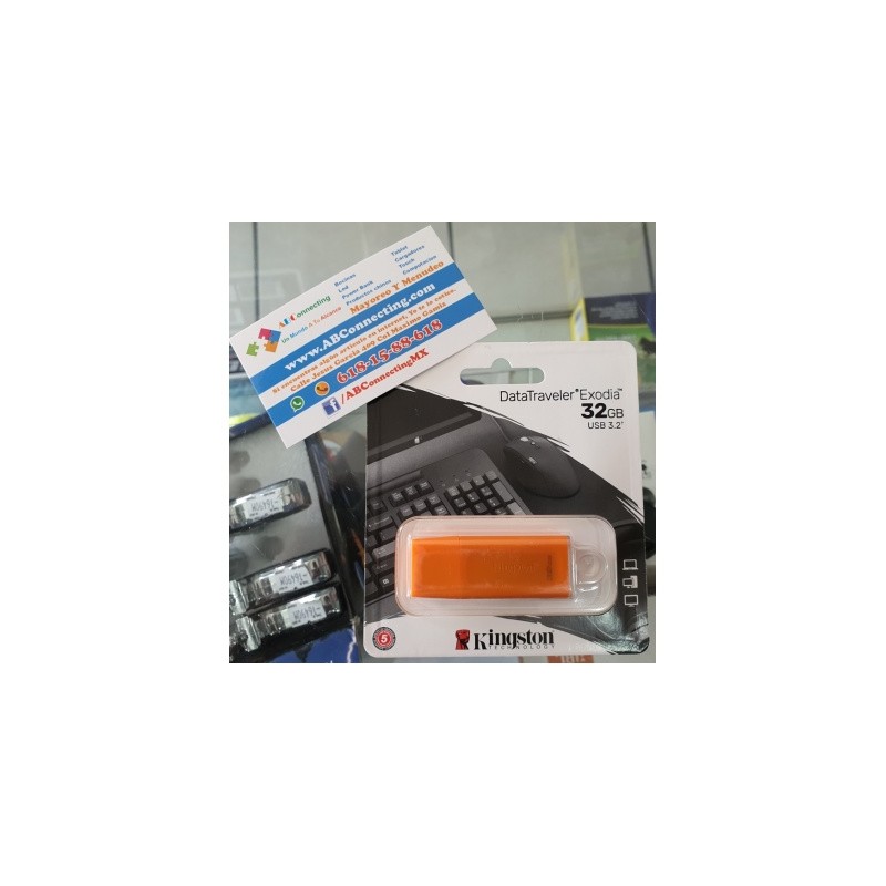 memoria usb 32gb kingston 3.2 naranja exodia