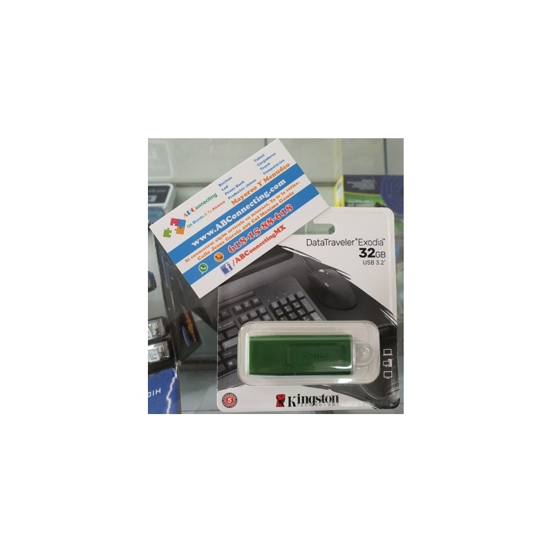 memoria usb 32gb kingston 3.2 verde exodia