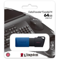 memoria usb 64gb Kingston datatraveler azul usb3.1