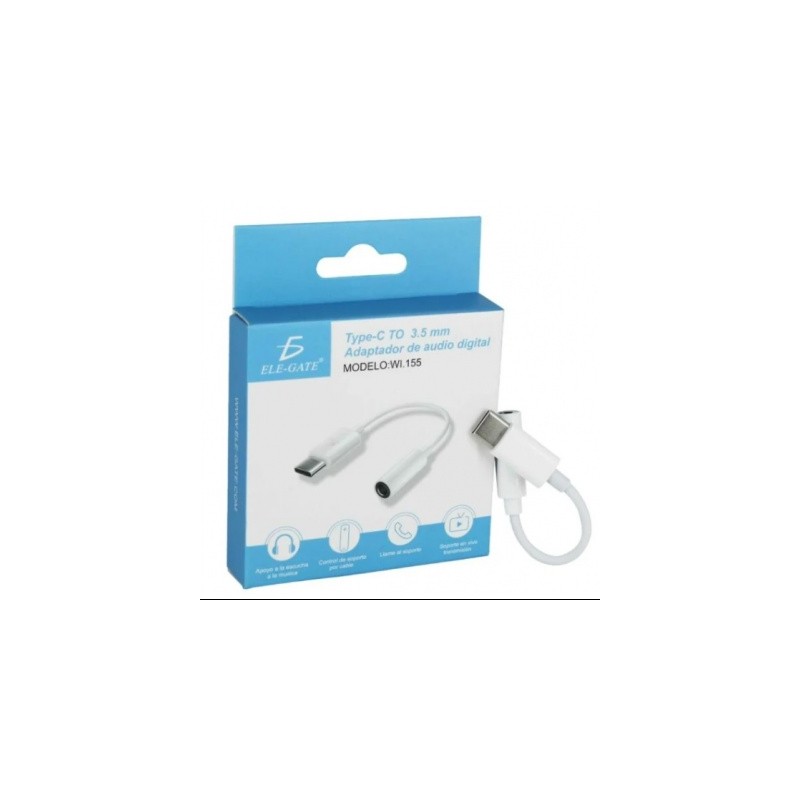 adaptador tipo c a auxiliar