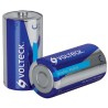 paquete 2 baterias c alcalina volteck