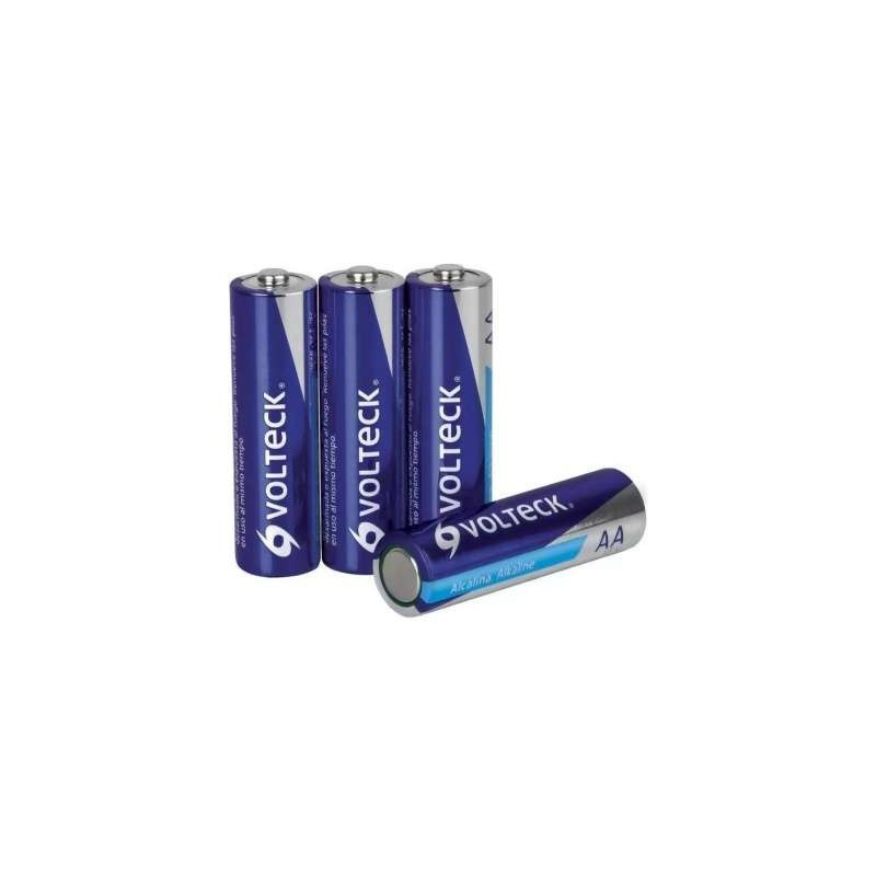 paquete 4 baterias aa alcalina volteck