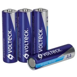 paquete 4 baterias aa alcalina volteck