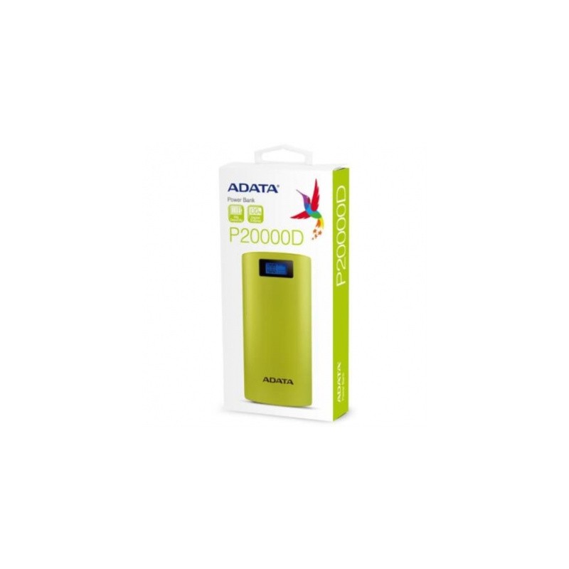 power bank adata 20000 mah p20000d amarilla