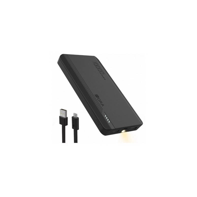 power bank bateria emergencia 10000 mah 1hora negro