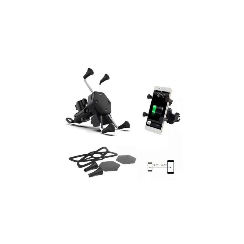 soporte para celular en moto con cargador usb